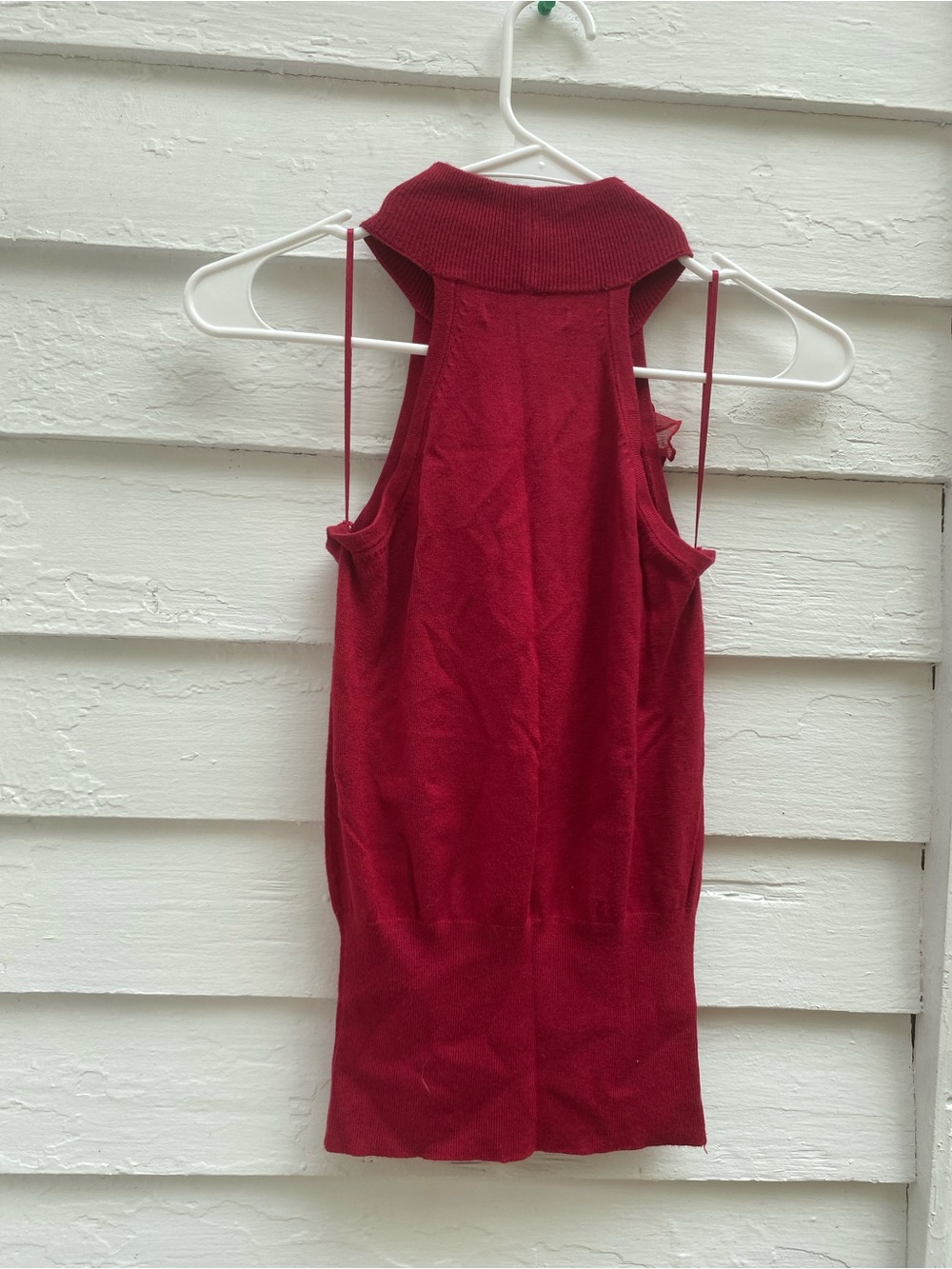 Express Red Ruffle Neck Hott 🔥 Halter Tank Top - Picture 5 of 6